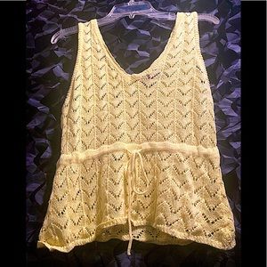 90s Yellow Sweater Vest/Top 🍋